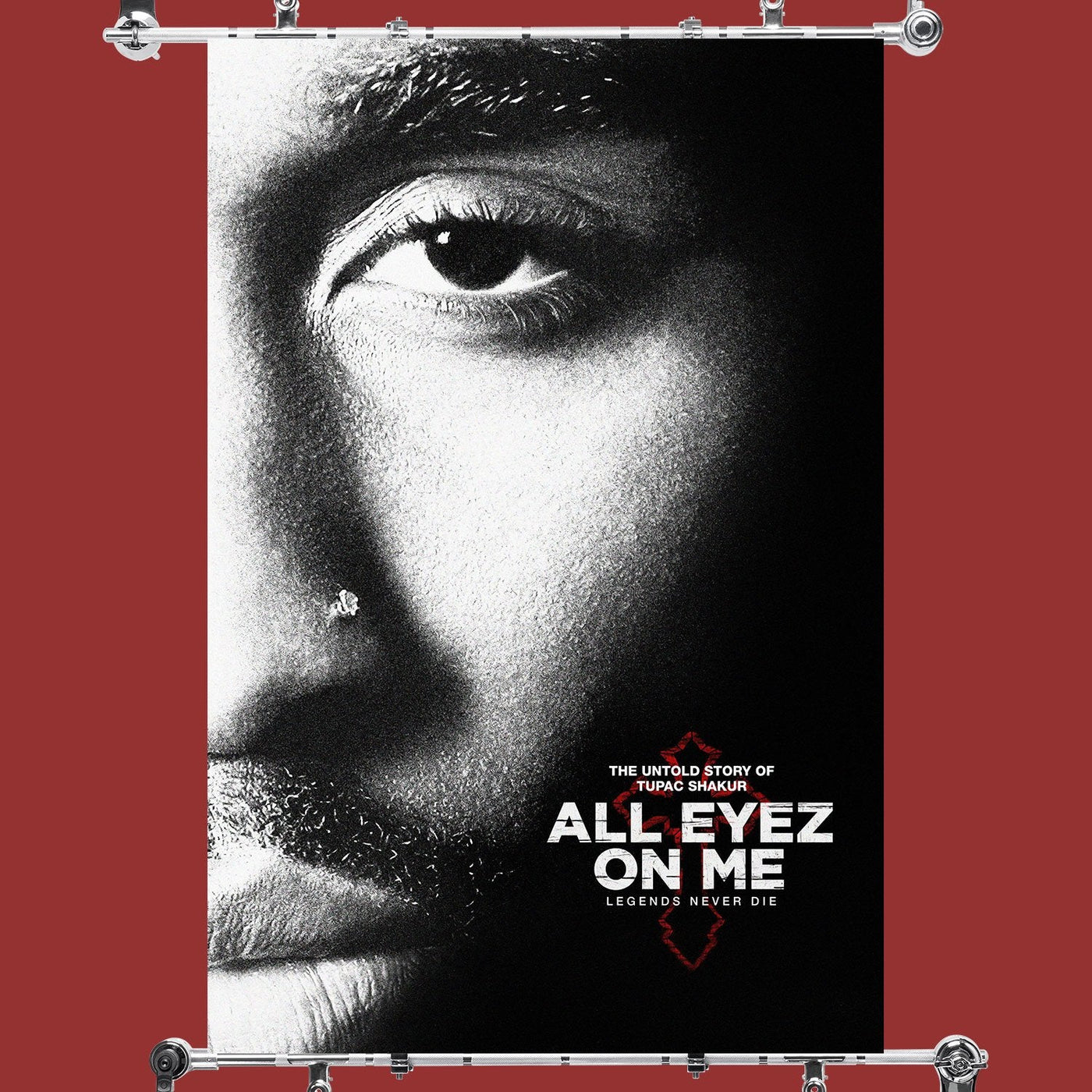 All Eyez on Me Tupac Shakur B&W Poster
