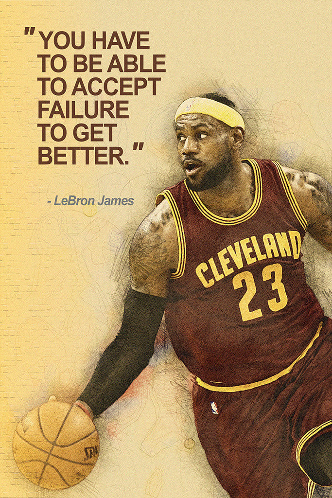 LeBron James NBA basketball poster motivational canvas