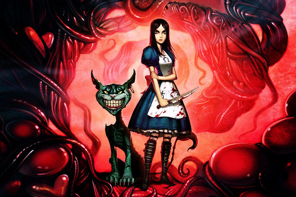 Alice Madness Returns American Mcgee's Cheshire Cat Poster