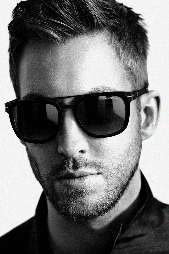 Calvin Harris Face Black and White Poster
