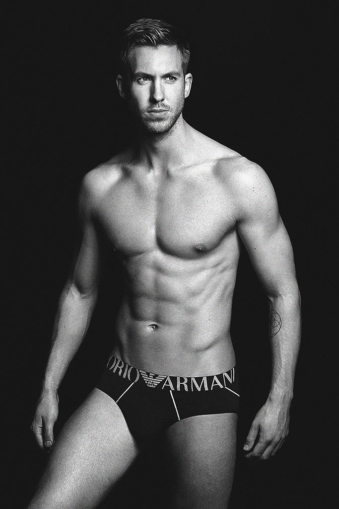 Calvin Harris Body Hot Guy Black and White Poster