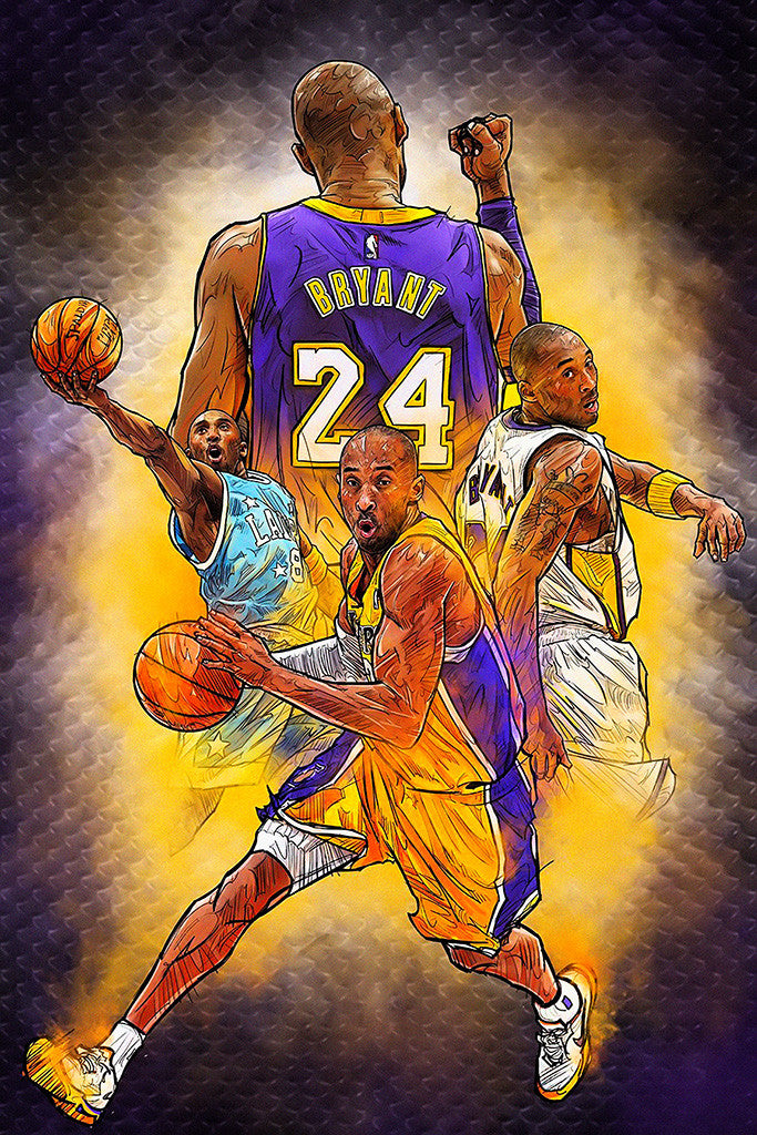 Kobe Bryant Retirement Game Basketball NBA Poster