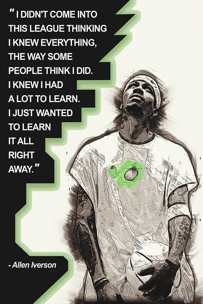 Allen Iverson Quotes NBA Basketball Sayings Poster