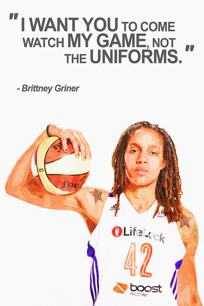 Brittney Griner Motivational NBA Basketball Quotes for Girls Poster