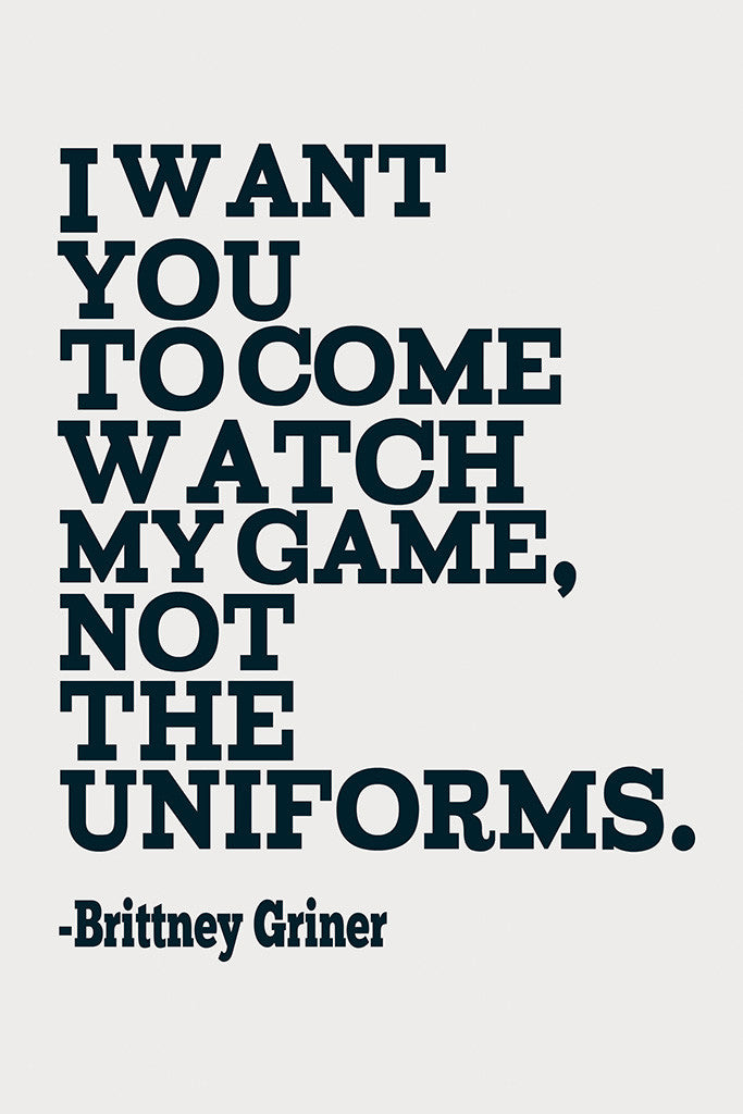 Brittney Griner Basketball Quotes for Girls Motivational NBA Poster