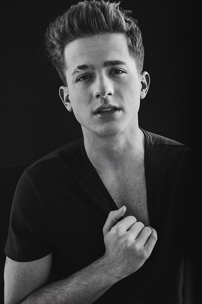 Charlie Puth 2016 Black and White Poster