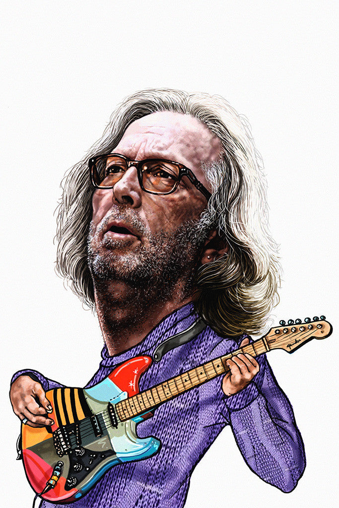 Eric Clapton Caricature Poster
