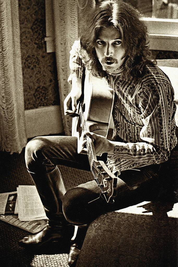 Eric Clapton Black and White Poster