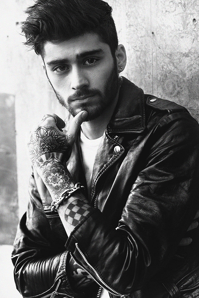 Zayn Malik Black and White Poster