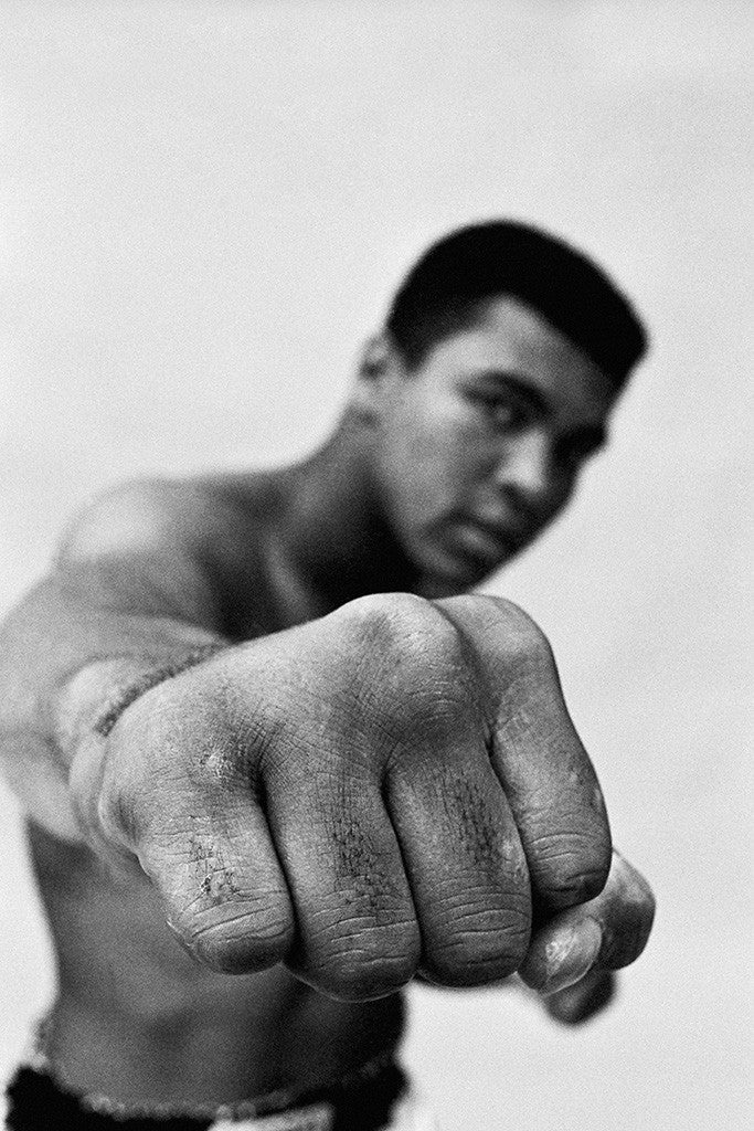 Muhammad Ali Fist Black and White Poster