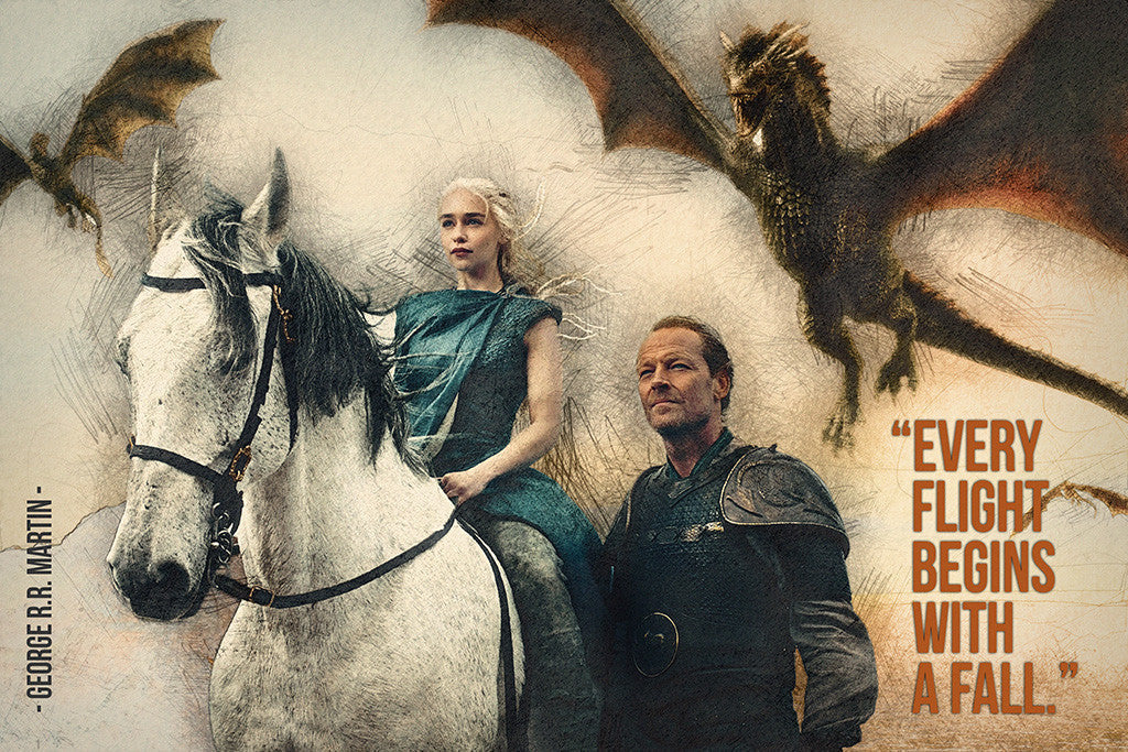 George RR Martin GOT Game of Thrones Quotes Poster