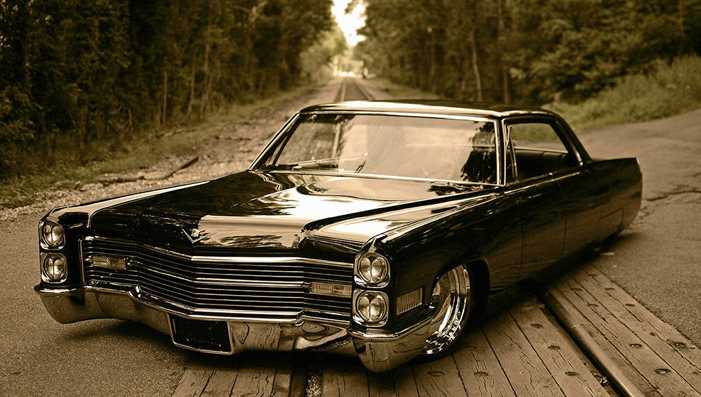 Vintage Rerto Car Cadillac De Ville Lowrider Poster