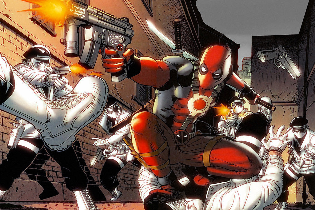 Deadpool Gun Comics Poster