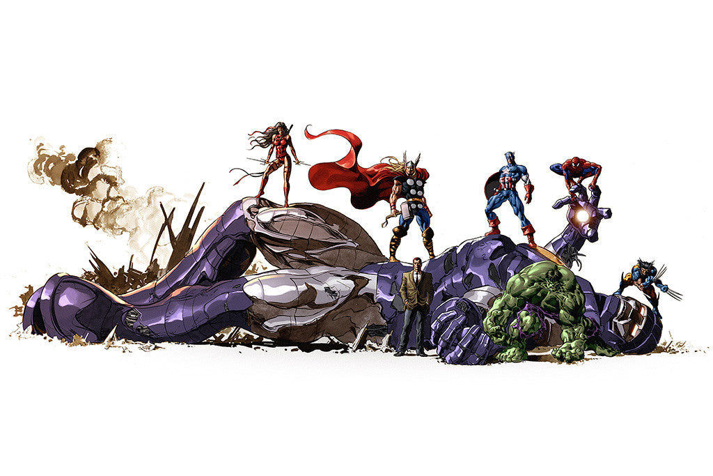Wolverine Thor Spider Man Hulk Captain America Comics Poster