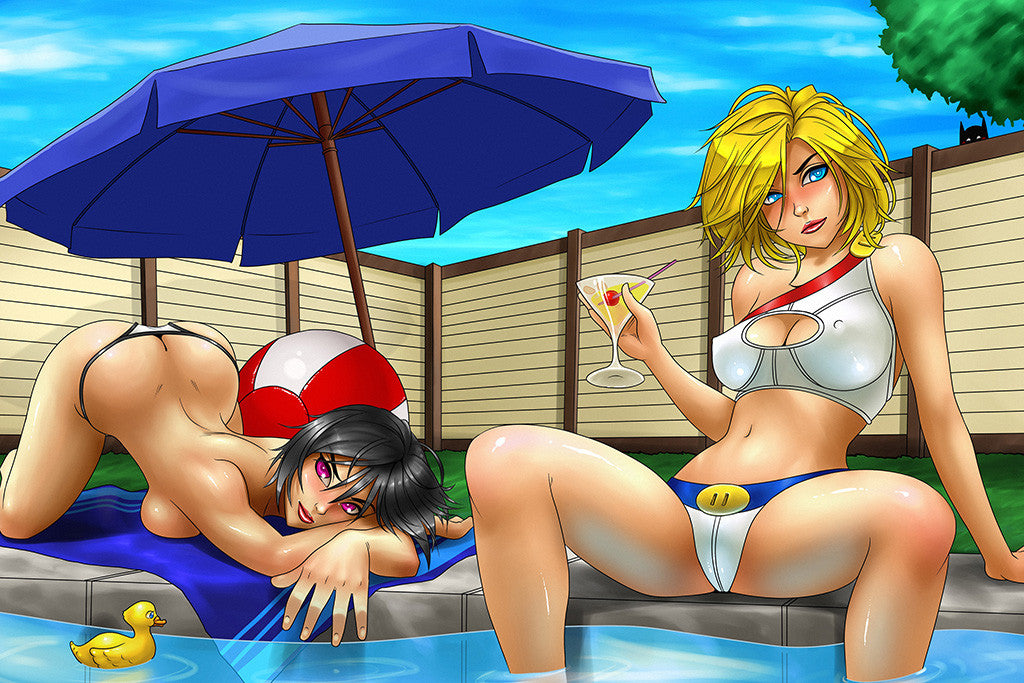Hot Girls Power Girl Kara Zor-L Karen Starr Comics Poster
