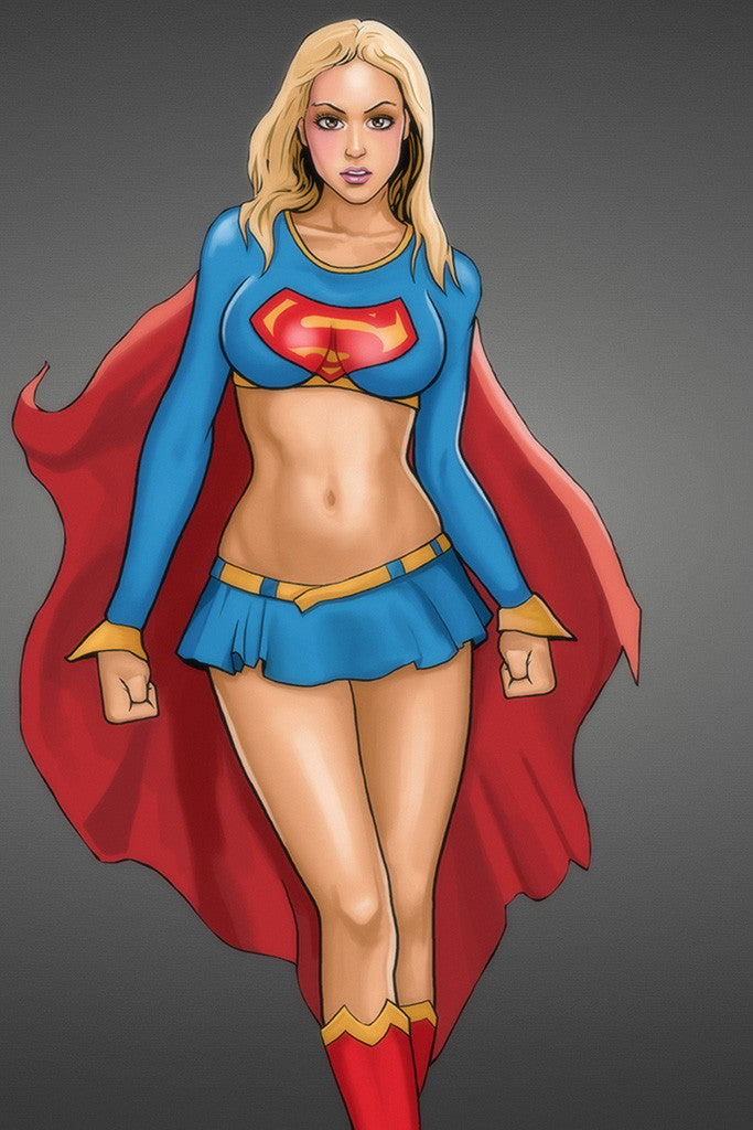 Supergirl Hot Woman Girl Comics Superhero Superman Poster