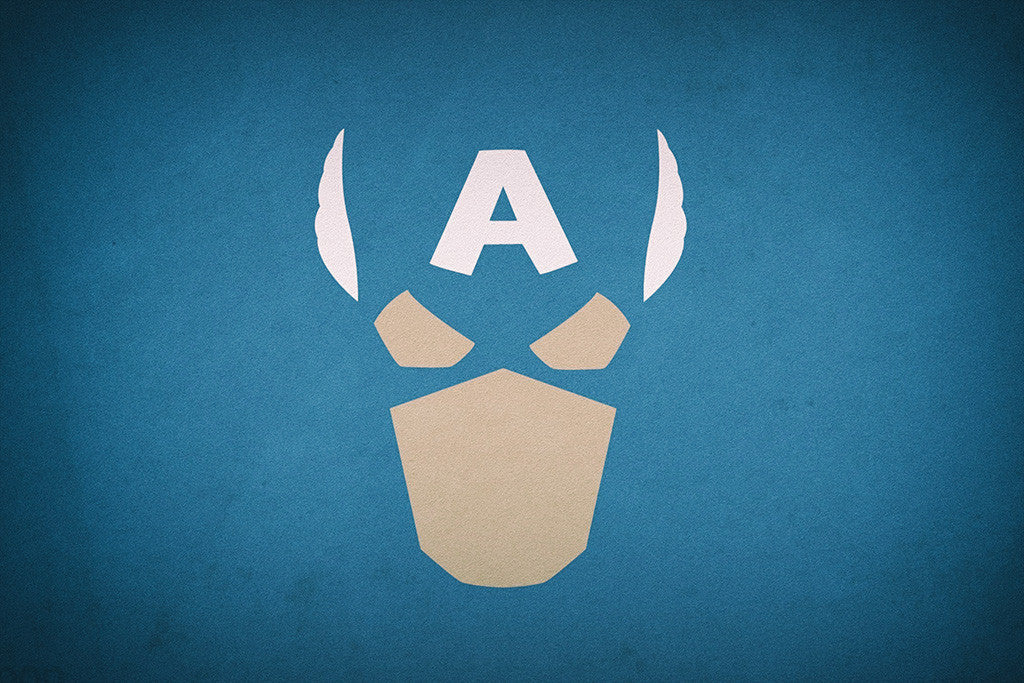 Captain America Face Comics Poster