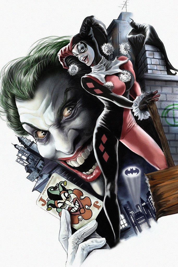 Harley Quinn Joker Batman Comics Poster