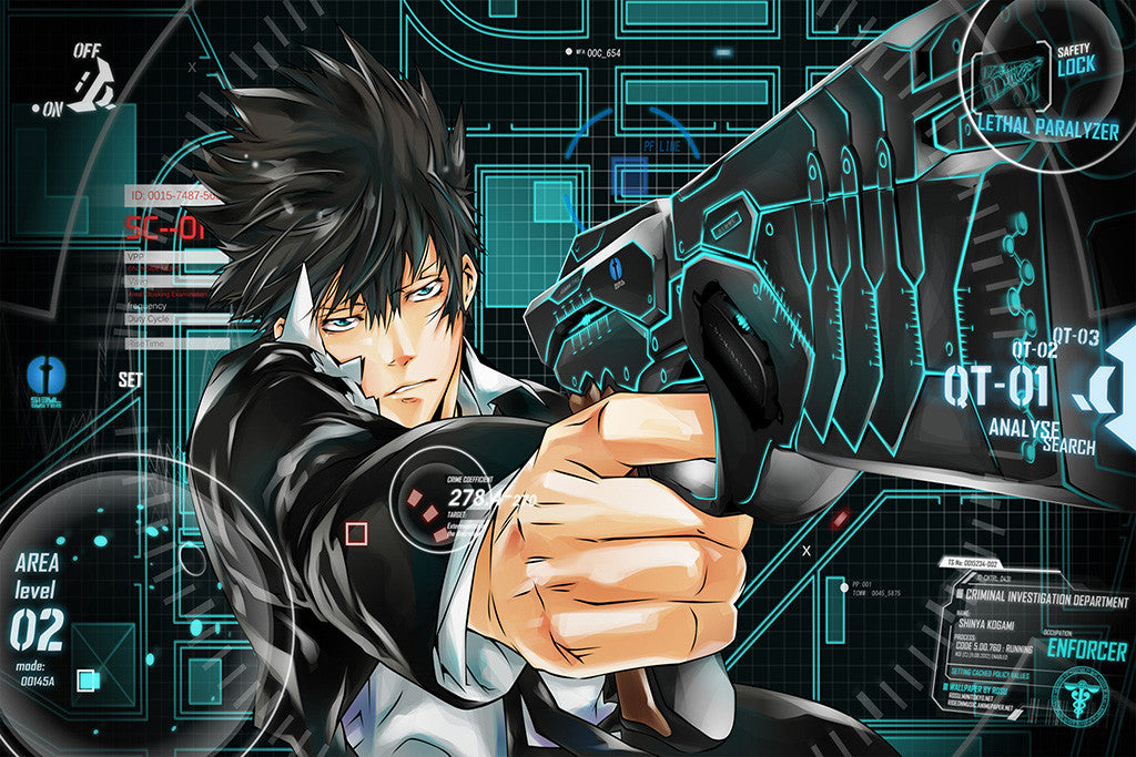 Psycho-Pass Shinya Kougami Anime Poster