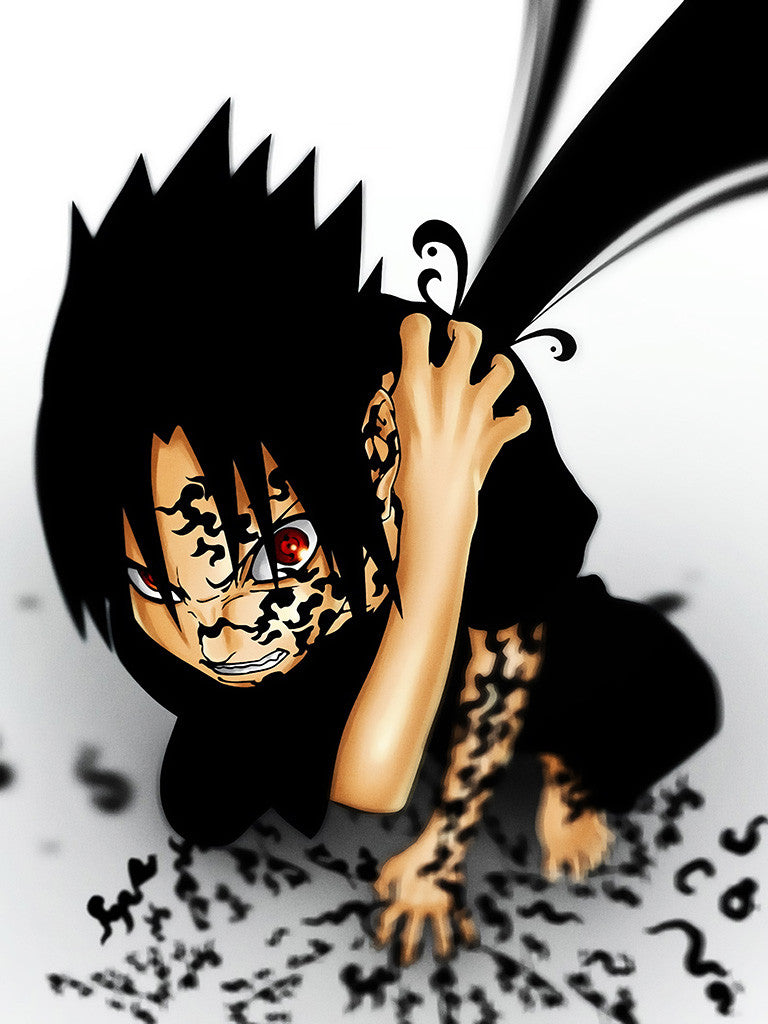 Sasuke Uchiha Naruto Manga Poster