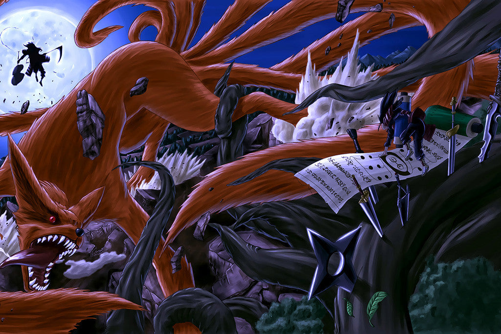 Kurama Naruto Manga Poster