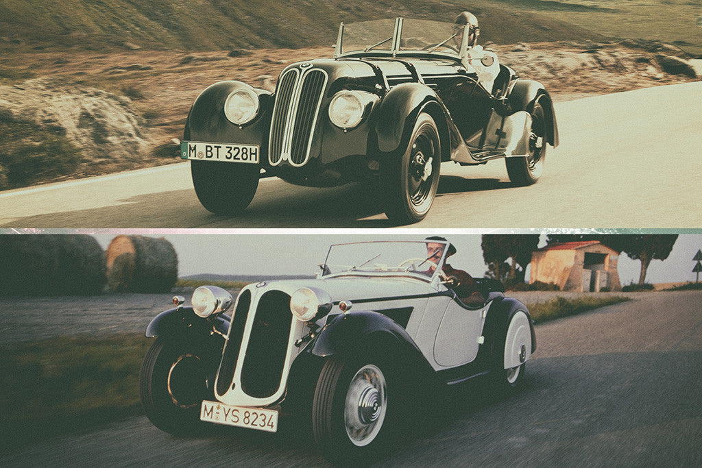 BMW Retro Cars Poster