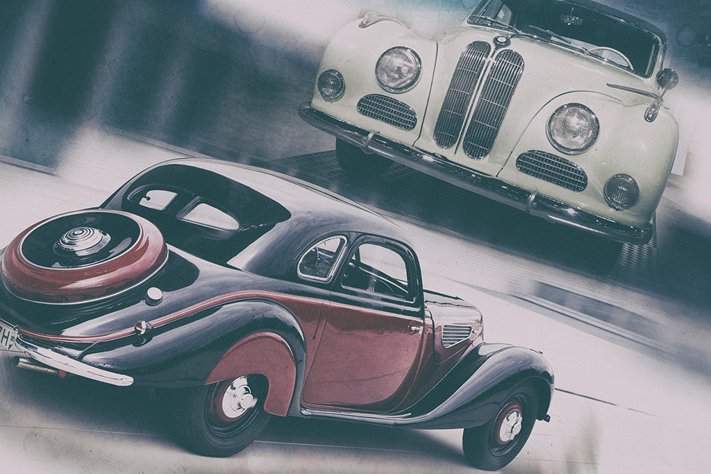 BMW Old Retro Cars Poster