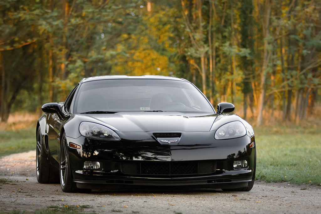 Chevrolet Corvette C6 Z06 Black Car Poster