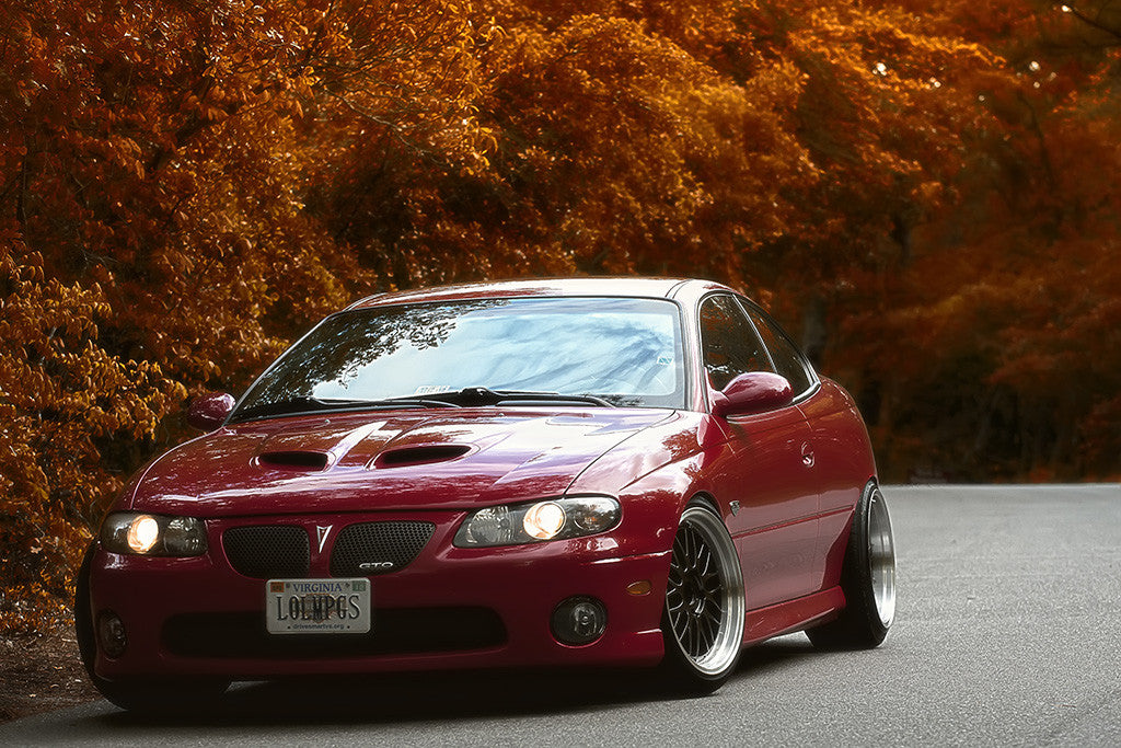 Pontiac GTO Red Car Poster