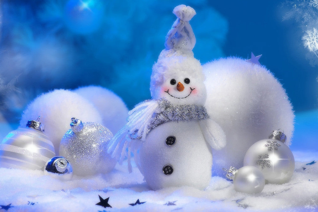 Snowman New Year Christmas Poster