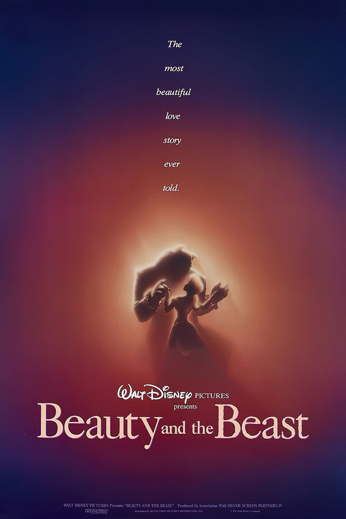 Beauty And The Beast 1991 Classical Vintage Poster