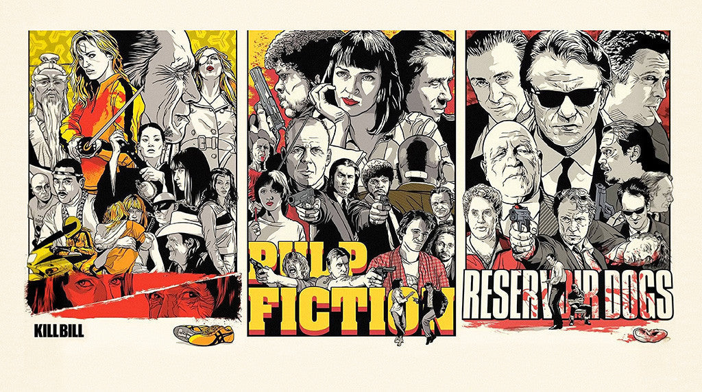 Kill Bill Pulp Fiction Reservoir Dogs Movie Poster