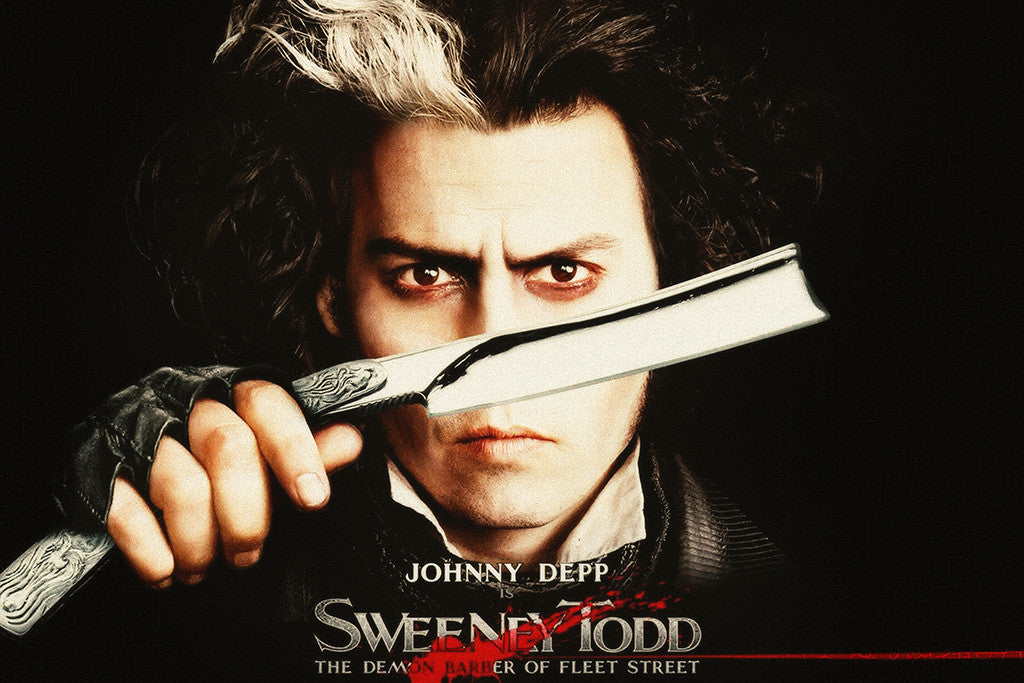 Johnny Depp Sweeney Todd Razor Poster