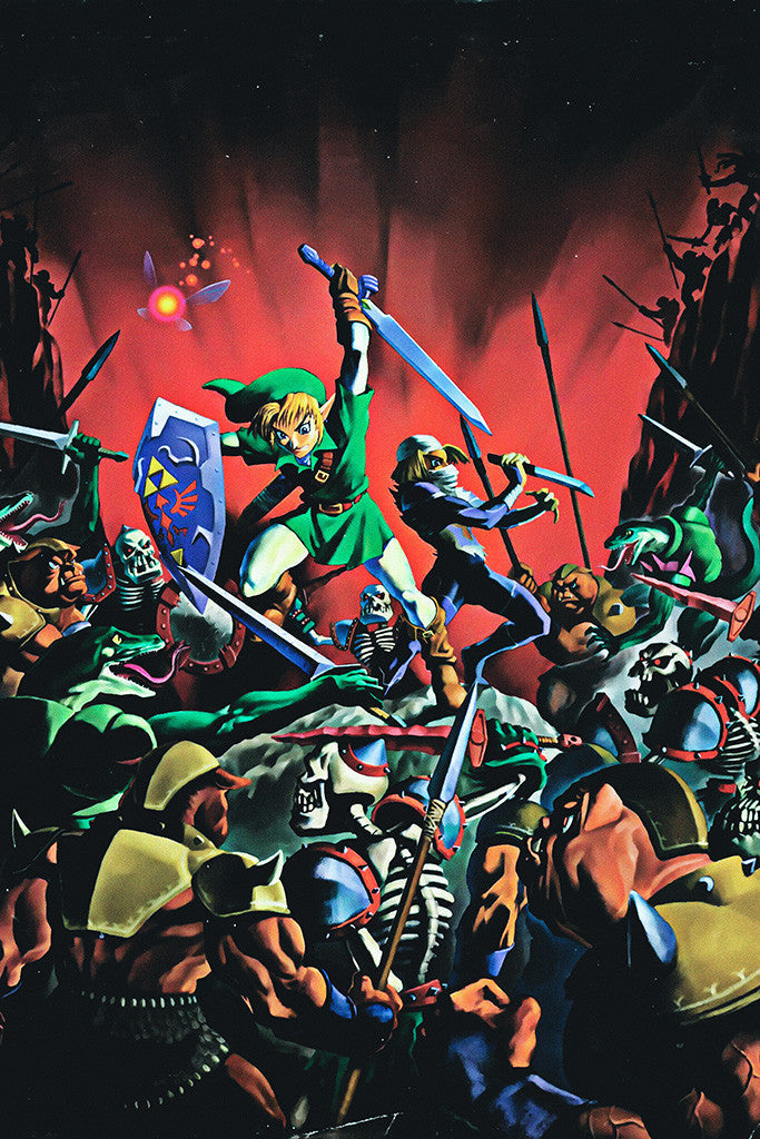 The Legend of Zelda Link Battle Poster