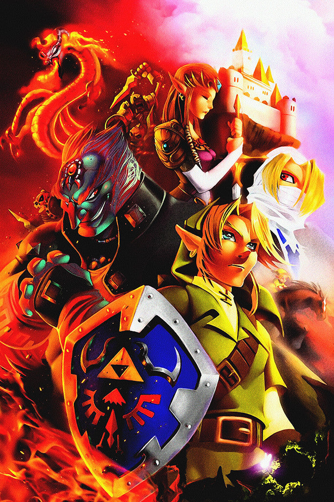 The Legend of Zelda Characters Game Poster