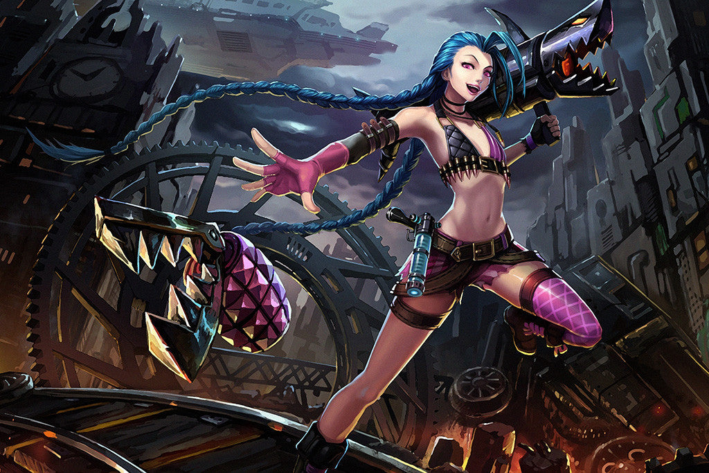League of Legends Jinx Sexy Hot Girl Poster
