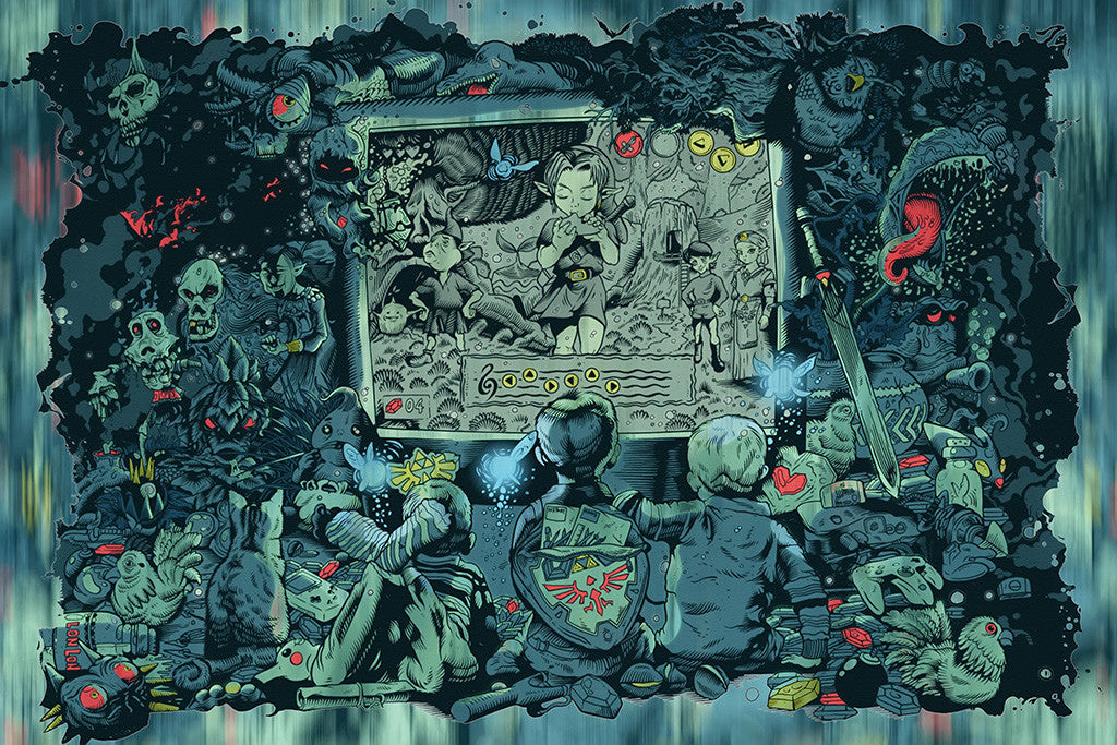 The Legend of Zelda 25th Anniversary Ocarina of Time Art Poster