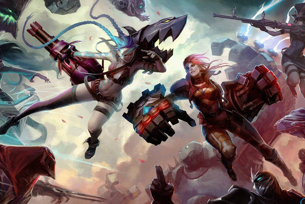 Jinx Vs Vi League of Legends Poster