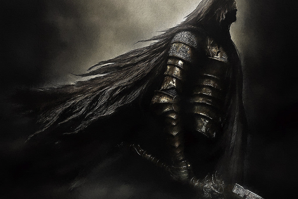 Dark Souls 3 Black and White Poster