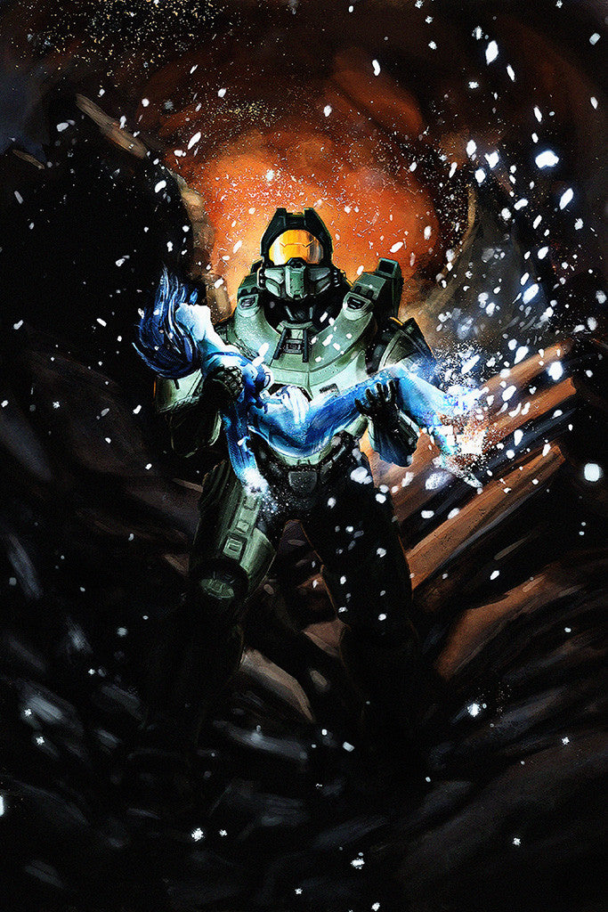 Halo 1 2 3 4 Game Poster
