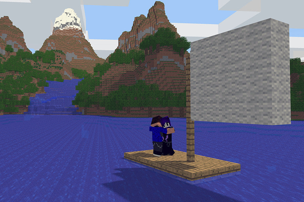 Minecraft Couple Poster
