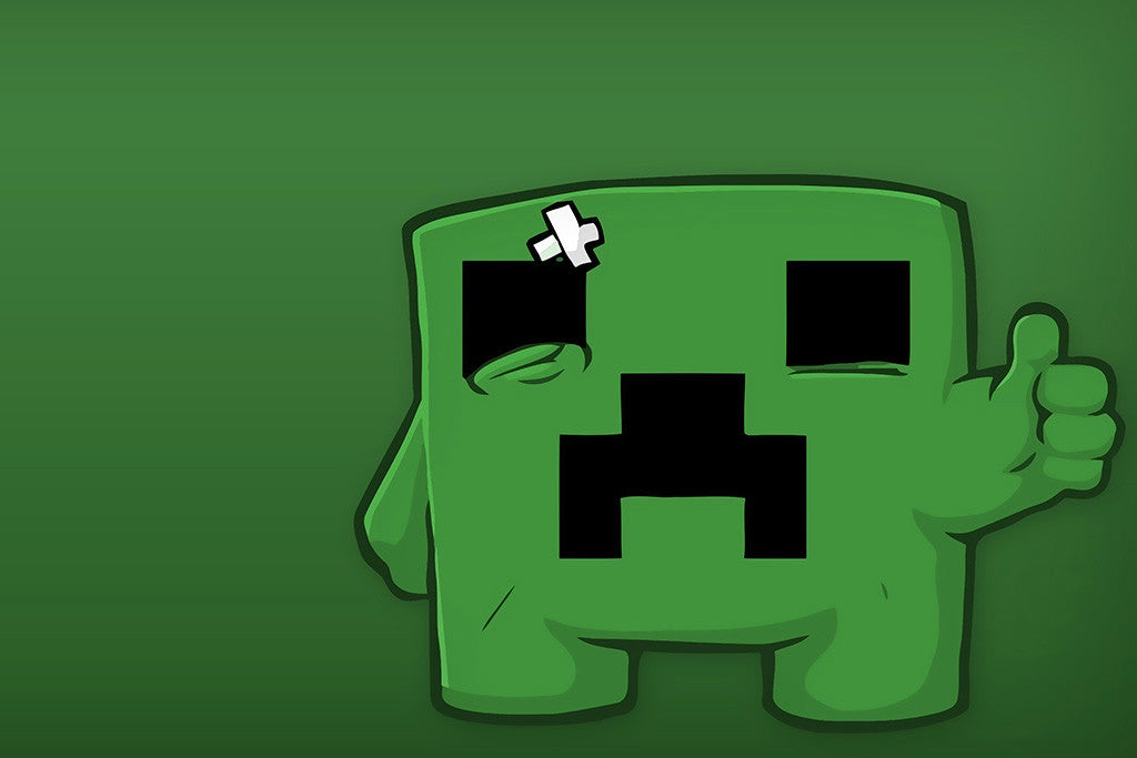Minecraft Creeper Black Eye Poster
