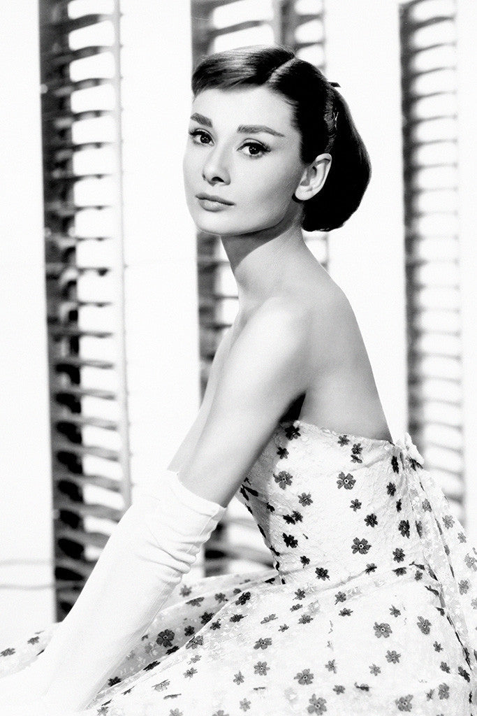 Audrey Hepburn Black and White Poster