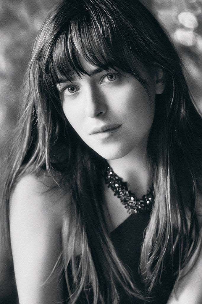 Dakota Johnson Black and White Poster