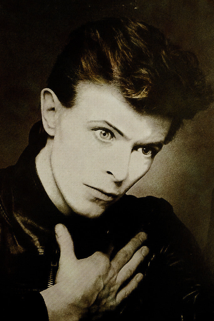 David Bowie Black and White Poster