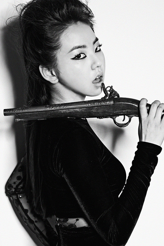 Wonder Girls Kpop Black and White Poster