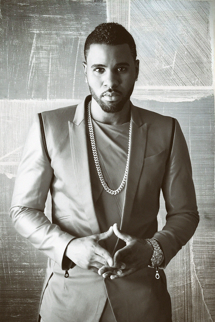 Jason Derulo Black and White Poster