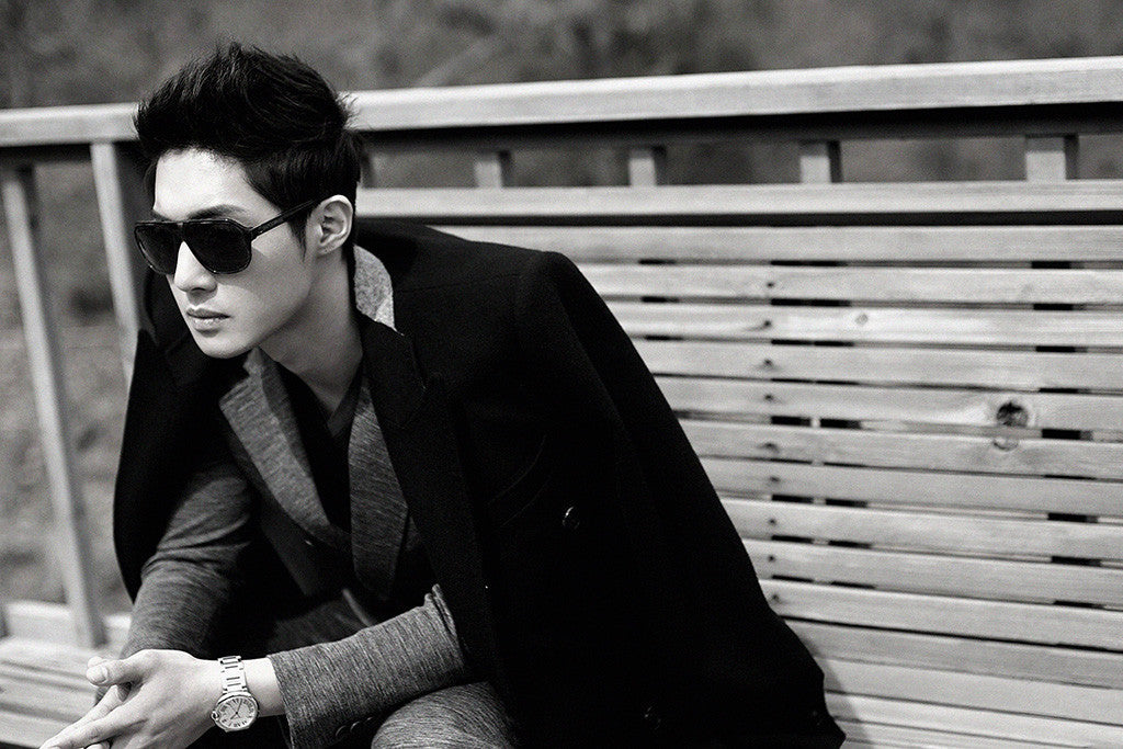 Kim Hyun Joong Kpop Black and White Poster