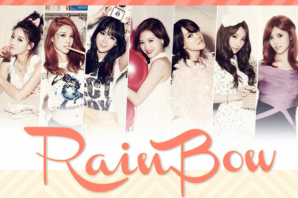 Rainbow Kpop Music Poster