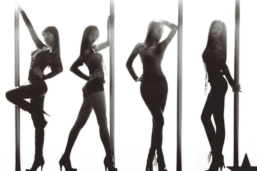 Sistar Black and White Kpop Poster